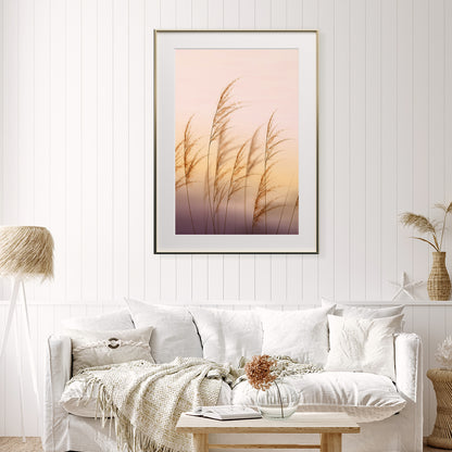 Pampas Grass Beige Botanical Posters Wall Art Print-Vertical Posters NOT FRAMED-CetArt-8″x10″ inches-CetArt