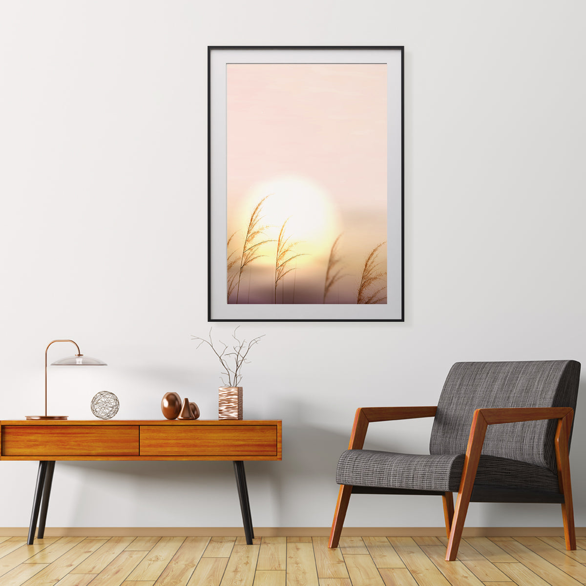 Pampas Grass Beige Poster Wall Art Print-Vertical Posters NOT FRAMED-CetArt-8″x10″ inches-CetArt