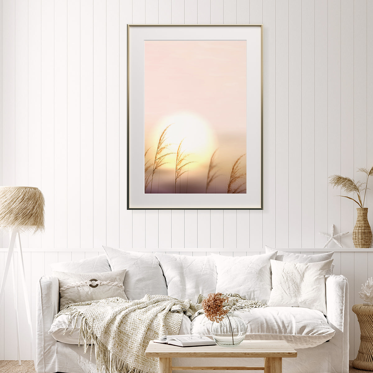 Pampas Grass Beige Poster Wall Art Print-Vertical Posters NOT FRAMED-CetArt-8″x10″ inches-CetArt