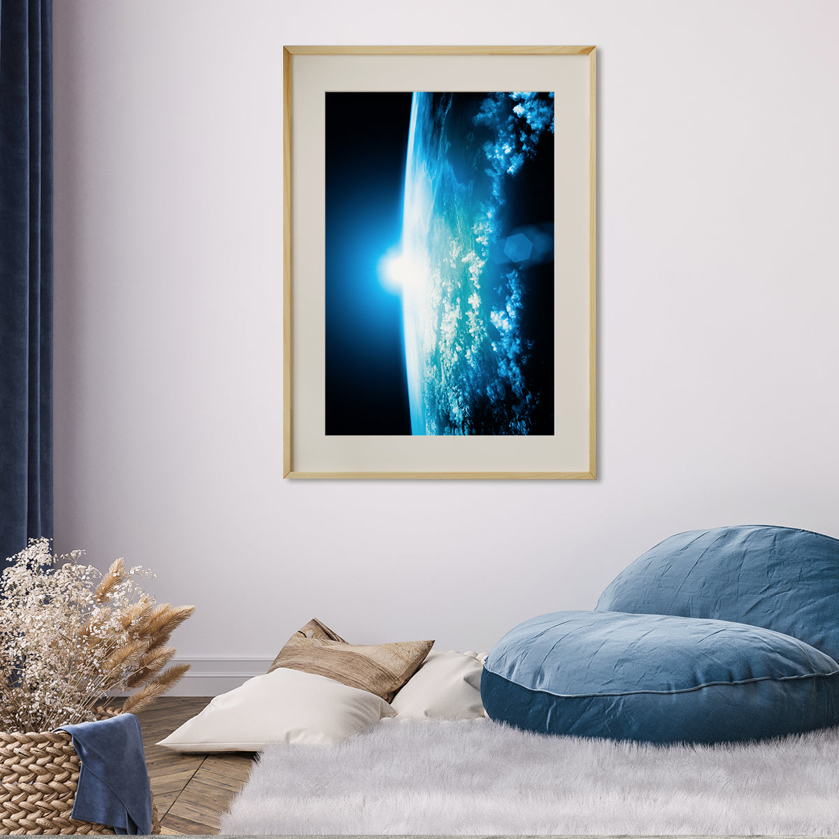 Planet Earth with Sunset High Resolution Posters And Art Prints-Vertical Posters NOT FRAMED-CetArt-8″x10″ inches-CetArt