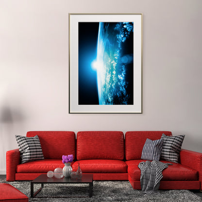 Planet Earth with Sunset High Resolution Posters And Art Prints-Vertical Posters NOT FRAMED-CetArt-8″x10″ inches-CetArt