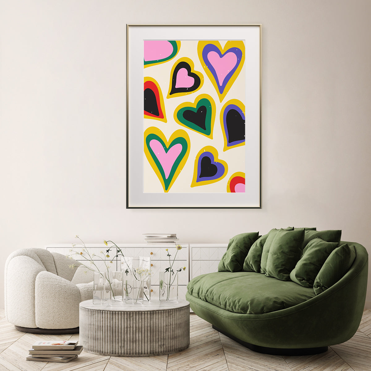 Pop Art Heart Room Posters For Girls-Vertical Posters NOT FRAMED-CetArt-8″x10″ inches-CetArt