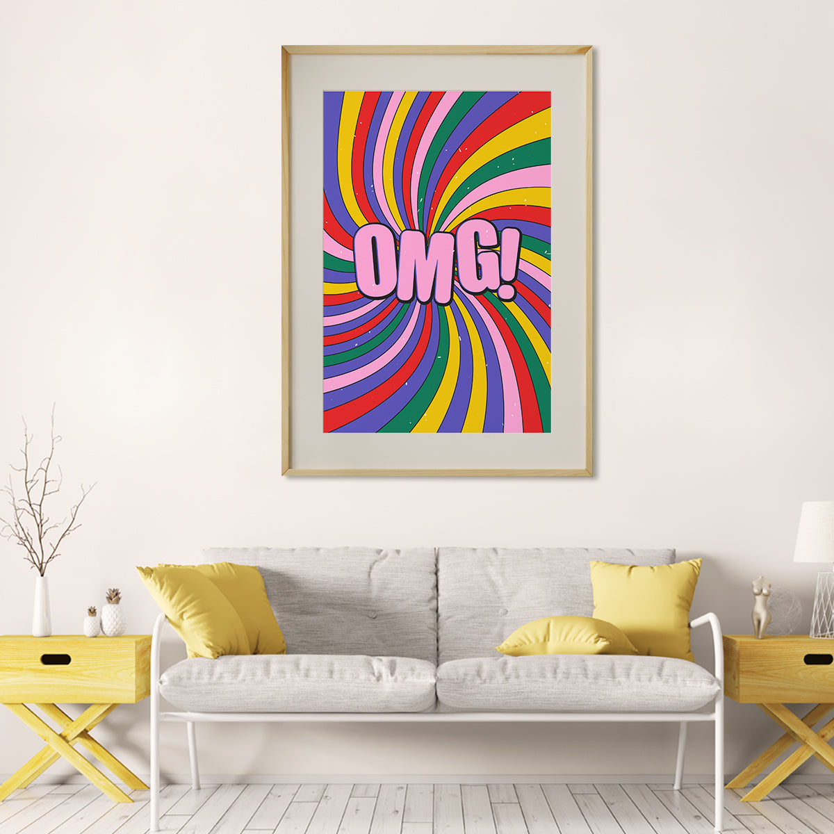 Abstract Multicolor Pop Art OMG Poster-Vertical Posters NOT FRAMED-CetArt-8″x10″ inches-CetArt