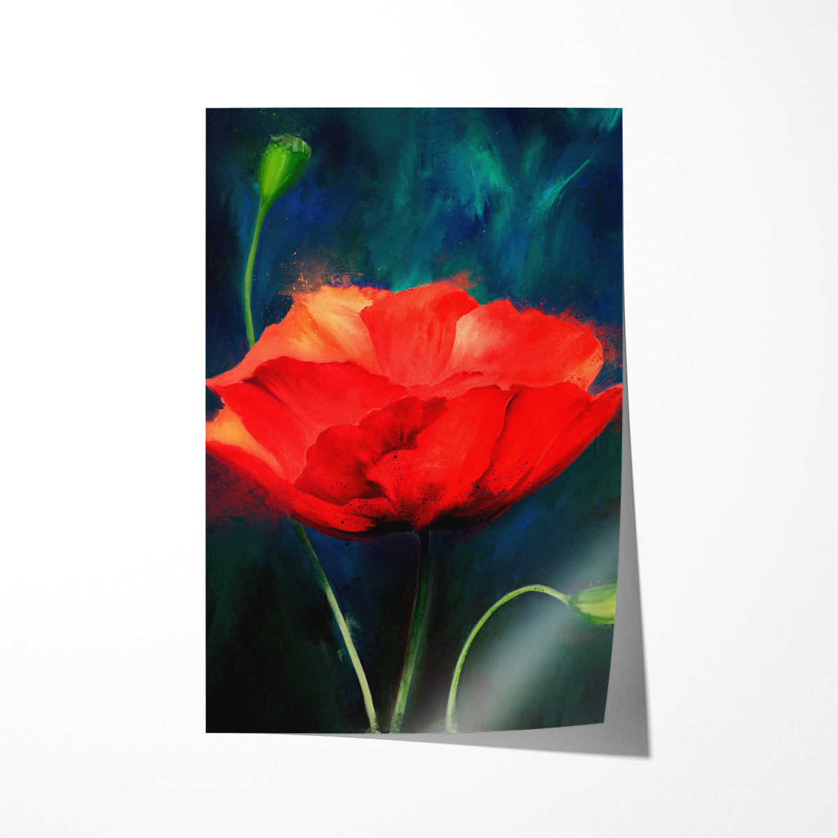 Abstract Poppy Contemporary Art Prints Posters-Vertical Posters NOT FRAMED-CetArt-8″x10″ inches-CetArt