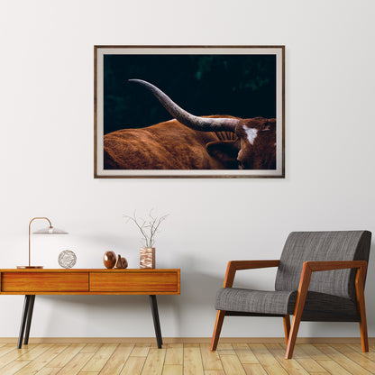 Highland Cow Silhouette Poster Wall Decor-Horizontal Posters NOT FRAMED-CetArt-10″x8″ inches-CetArt