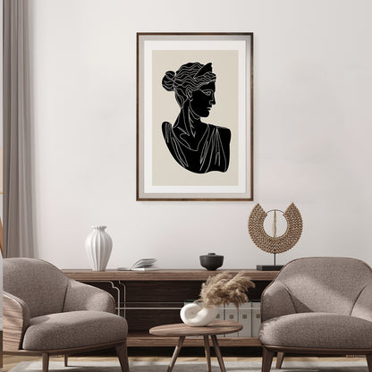 Antique Sculptures Silhouette Modern Minimalist Art Posters-Vertical Posters NOT FRAMED-CetArt-8″x10″ inches-CetArt