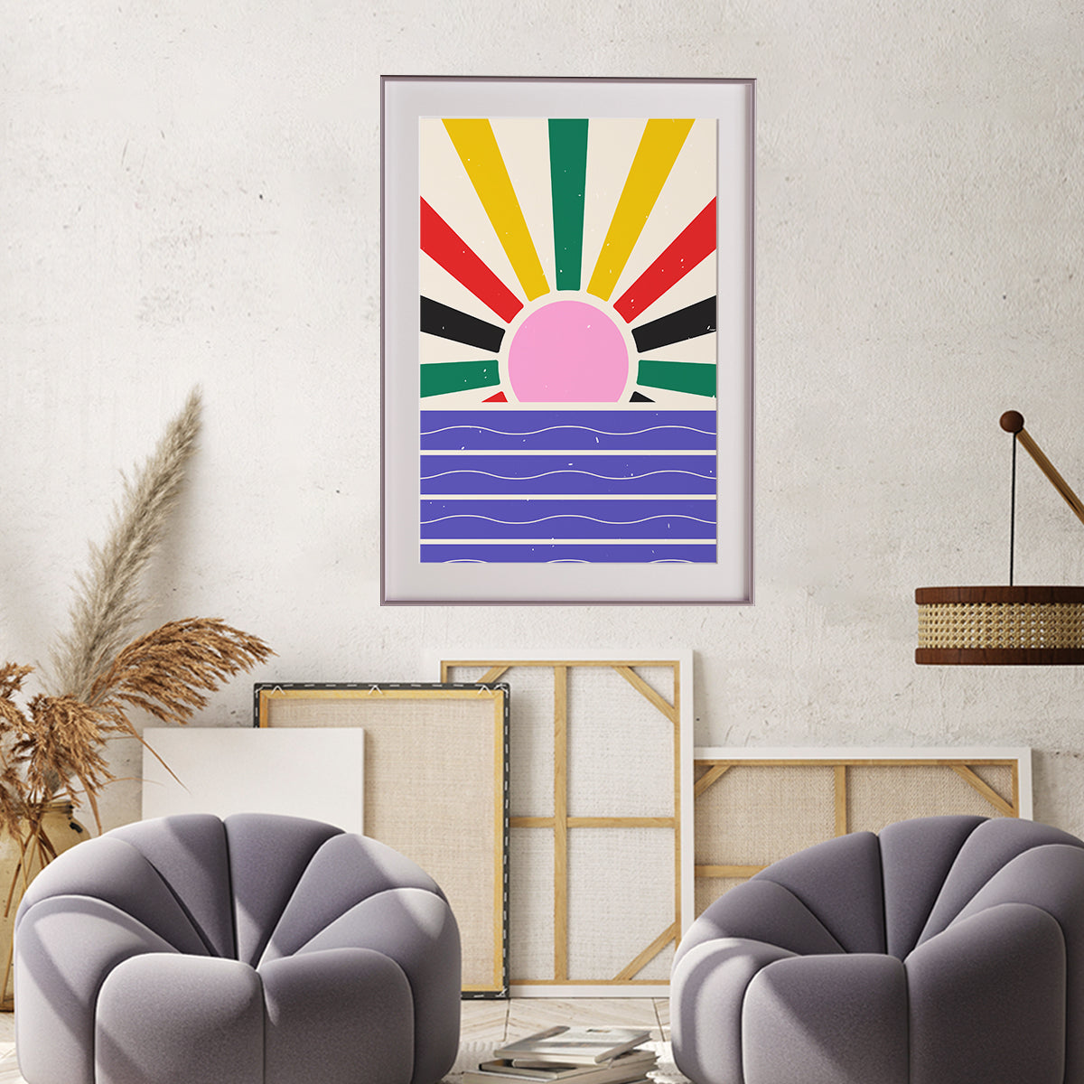 Pop Art Multicolor Sun Poster-Vertical Posters NOT FRAMED-CetArt-8″x10″ inches-CetArt