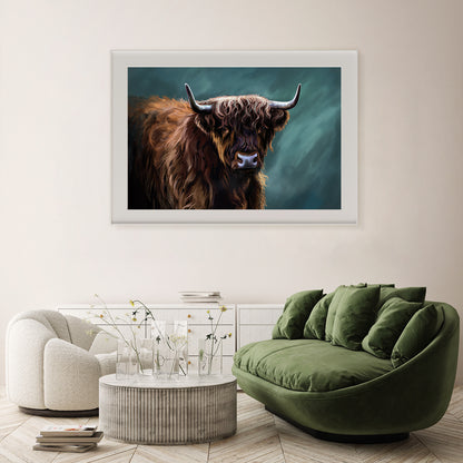 Highland Cow Modern Art Prints And Posters-Horizontal Posters NOT FRAMED-CetArt-10″x8″ inches-CetArt