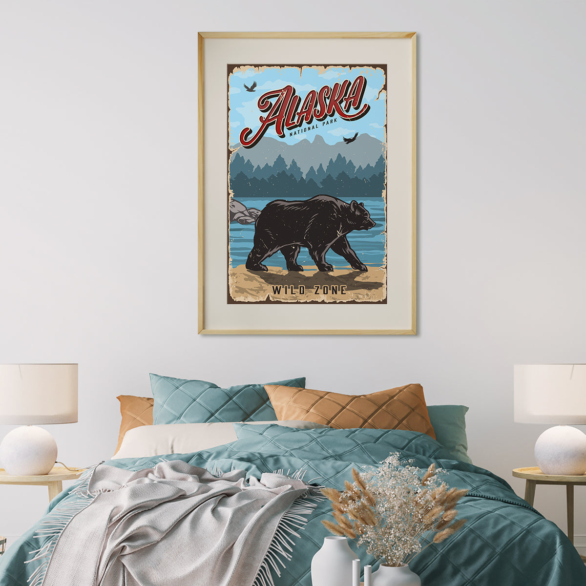 Alaska Bear Travel Poster Decorations Ideas-Vertical Posters NOT FRAMED-CetArt-8″x10″ inches-CetArt