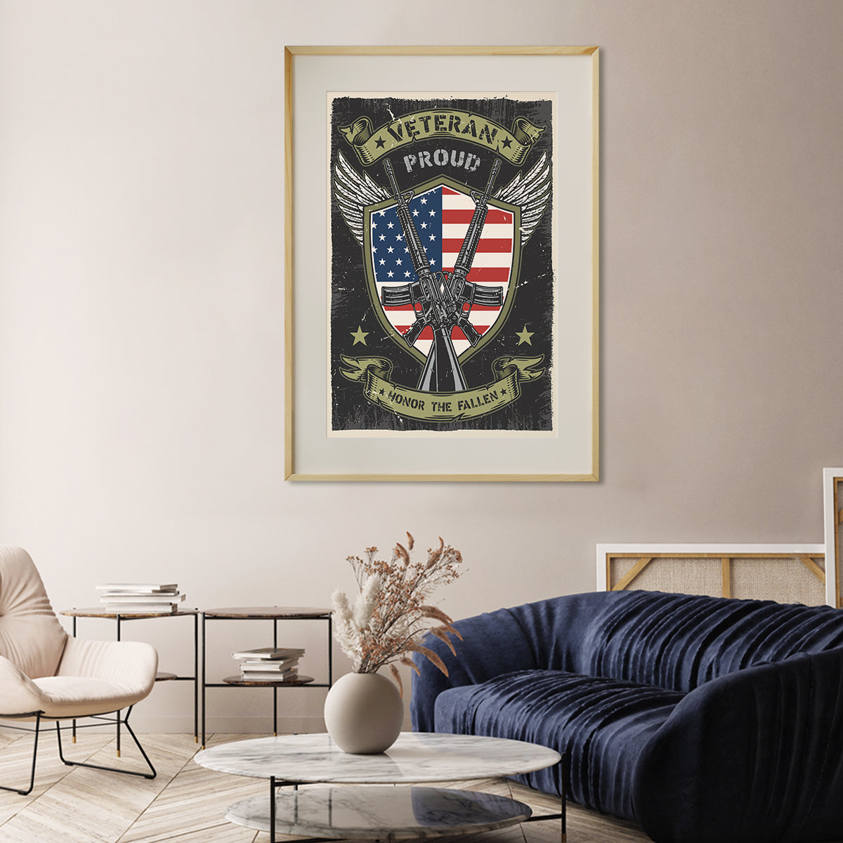 Veteran Proud American Motivational Quotes Posters-Vertical Posters NOT FRAMED-CetArt-8″x10″ inches-CetArt