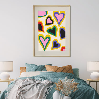 Pop Art Heart Room Posters For Girls-Vertical Posters NOT FRAMED-CetArt-8″x10″ inches-CetArt