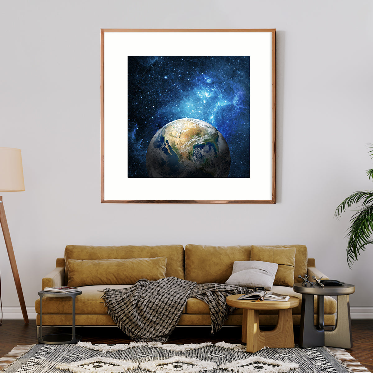 Earth and Galaxy Posters Art Room Decor-Square Posters NOT FRAMED-CetArt-8″x8″ inches-CetArt