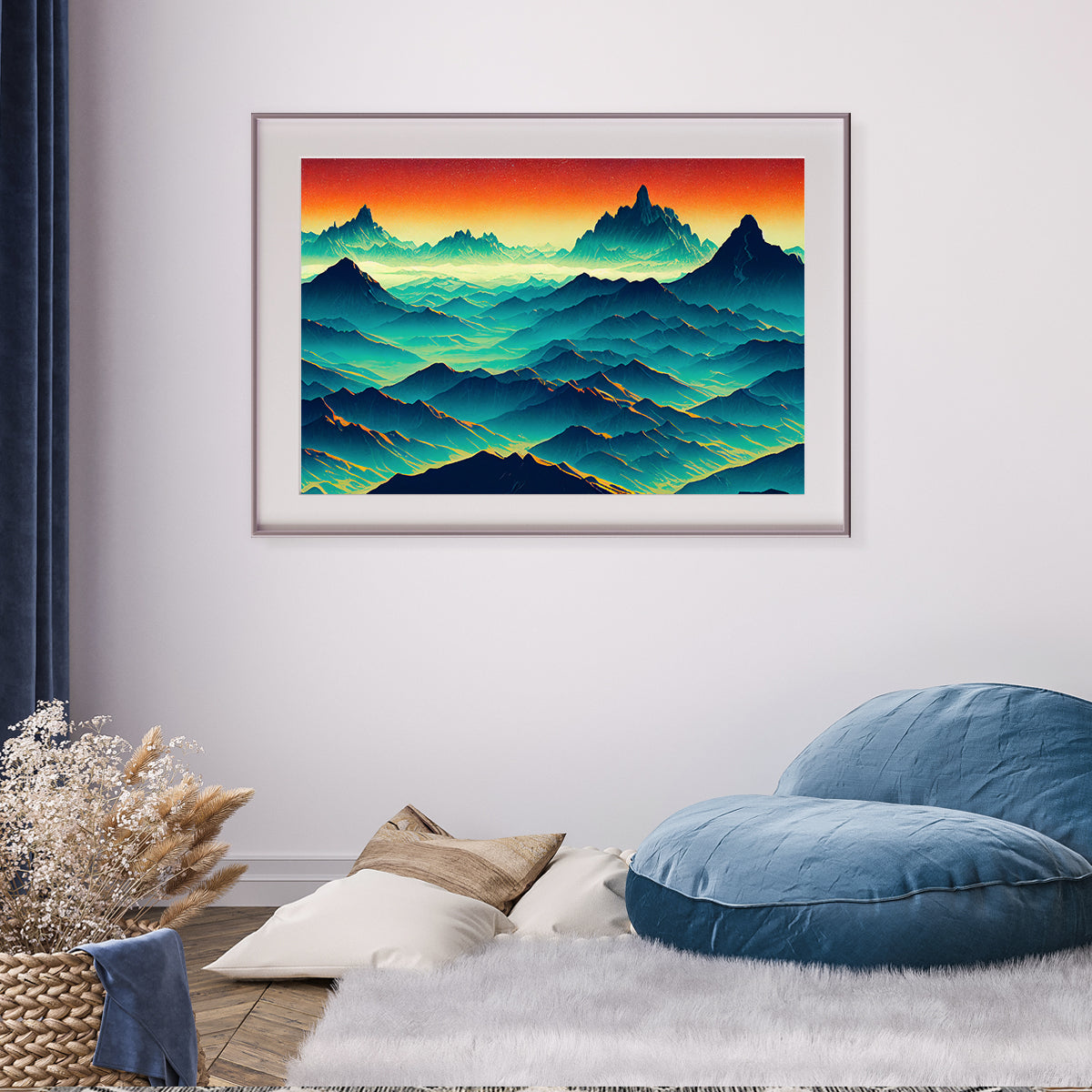 Abstract Mountain Landscape Posters For Home Office-Horizontal Posters NOT FRAMED-CetArt-10″x8″ inches-CetArt