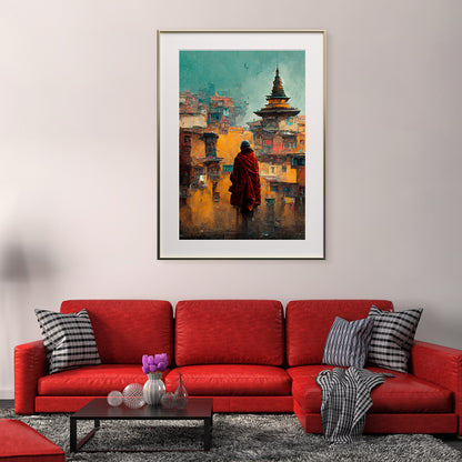 Fantastic Lost Ancient City Modern Art Print For Interior Decoration-Vertical Posters NOT FRAMED-CetArt-8″x10″ inches-CetArt