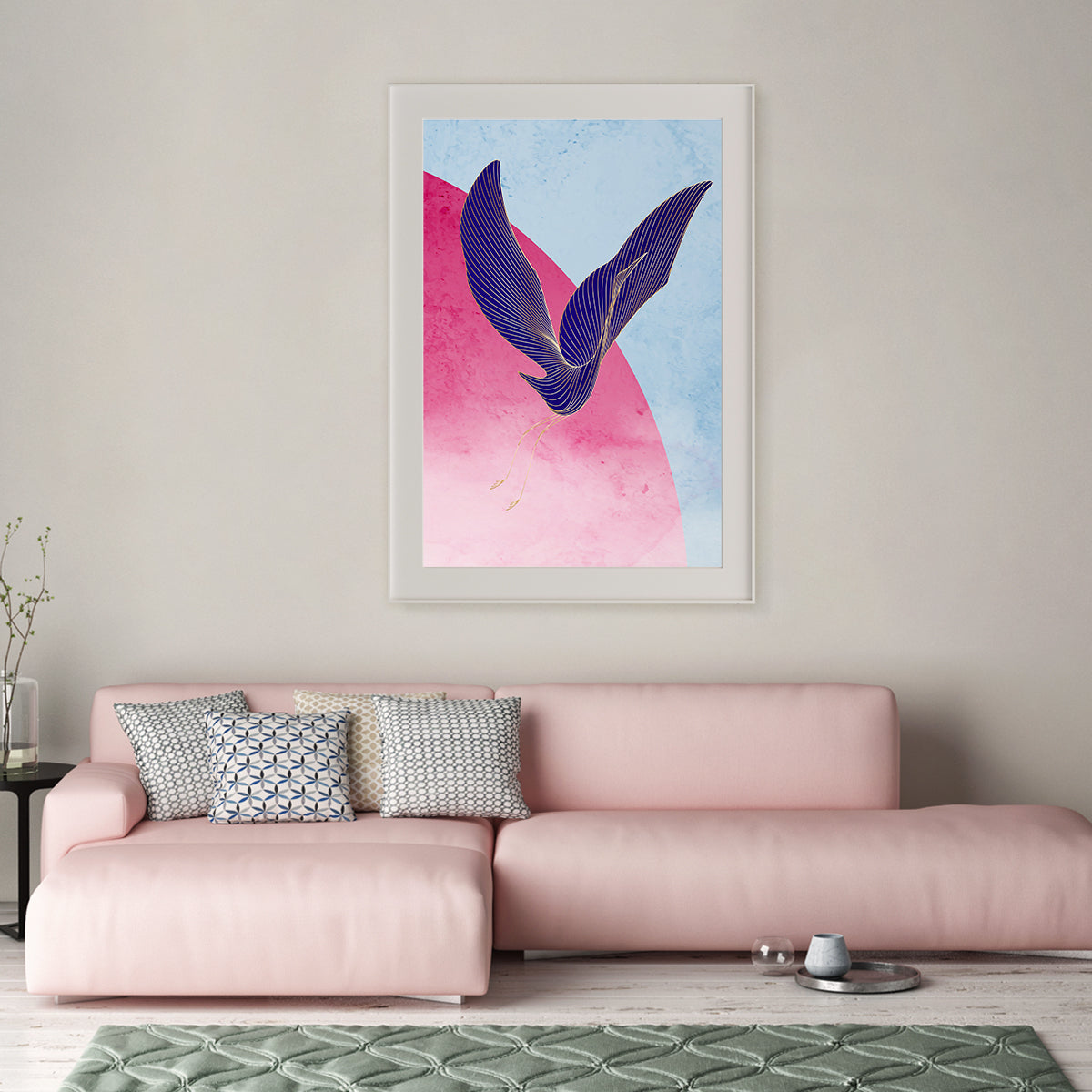 Abstract Japanese Crane Posters Prints Wall Decor-Vertical Posters NOT FRAMED-CetArt-8″x10″ inches-CetArt