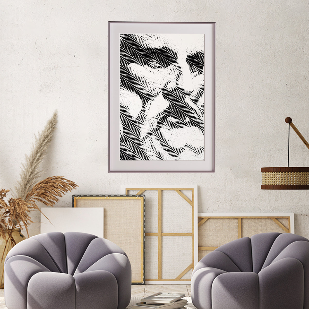 Ancient Greek Minimalist Portrait Modern Art Prints Black And White-Vertical Posters NOT FRAMED-CetArt-8″x10″ inches-CetArt