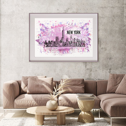 Abstract Colorful New York City Posters Art Wall-Horizontal Posters NOT FRAMED-CetArt-10″x8″ inches-CetArt