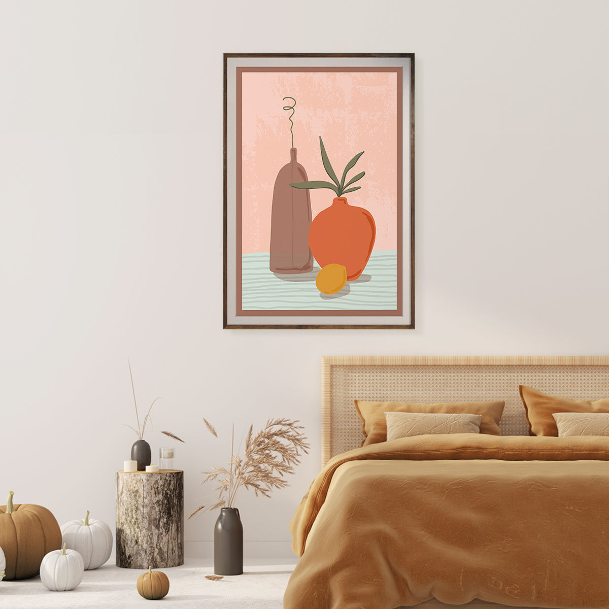 Still Life With Lemon And Plant Prints Wall Art-Vertical Posters NOT FRAMED-CetArt-8″x10″ inches-CetArt