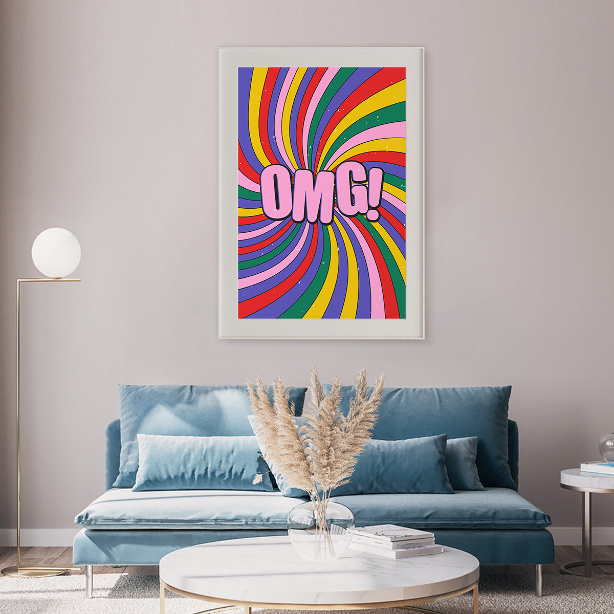 Abstract Multicolor Pop Art OMG Poster-Vertical Posters NOT FRAMED-CetArt-8″x10″ inches-CetArt