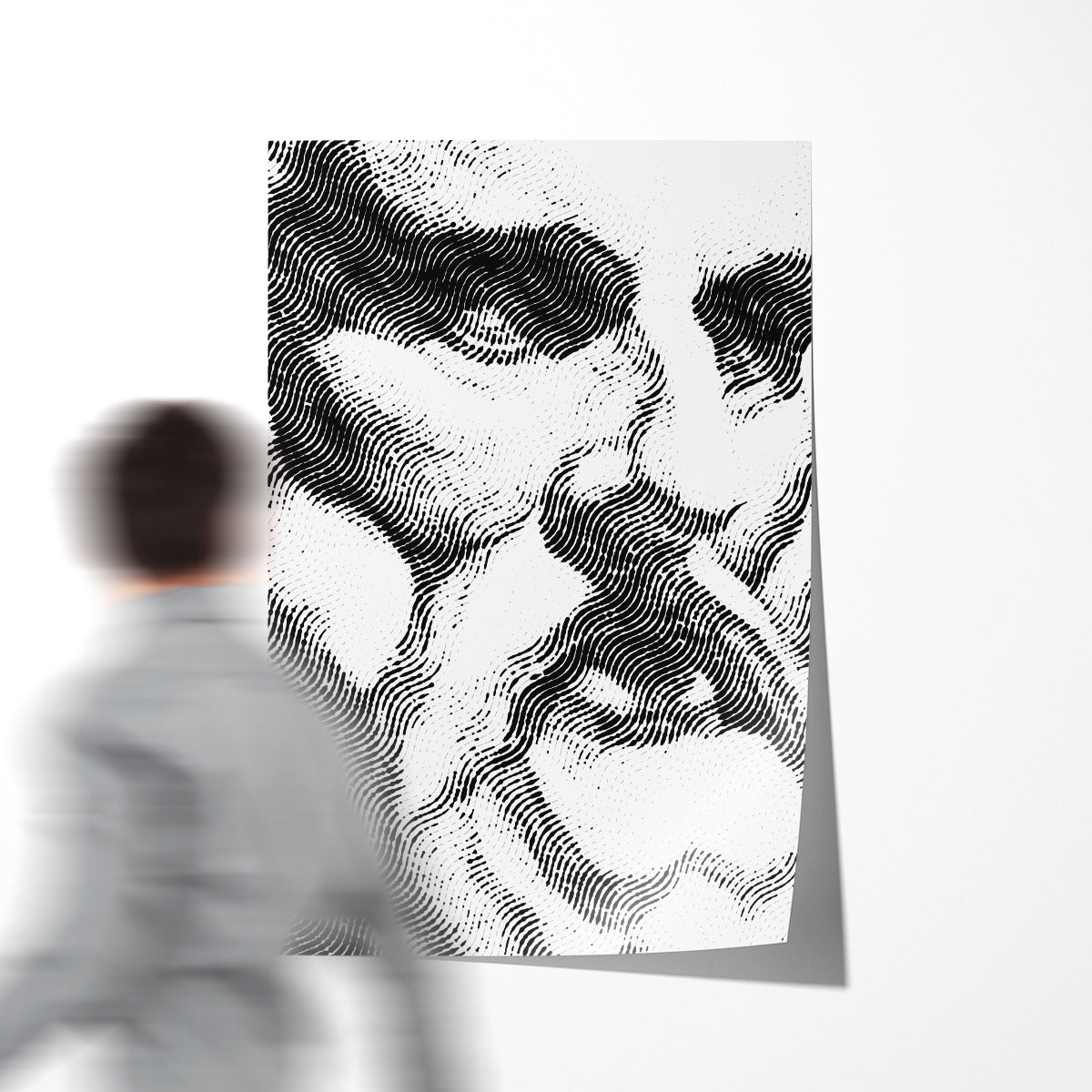 Ancient Greek Minimalist Portrait Modern Art Prints Black And White-Vertical Posters NOT FRAMED-CetArt-8″x10″ inches-CetArt