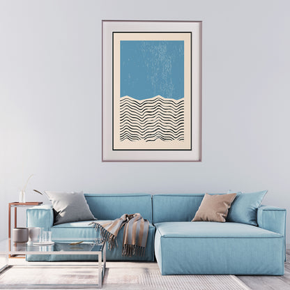 Abstract Minimalist Blue Sea Poster Art For Home Decor-Vertical Posters NOT FRAMED-CetArt-8″x10″ inches-CetArt