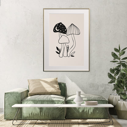 Vintage Mushrooms Famous Modern Art Prints-Vertical Posters NOT FRAMED-CetArt-8″x10″ inches-CetArt