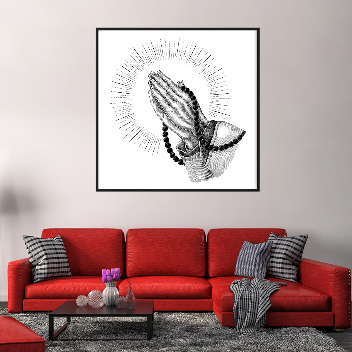 Praying Hand Posters Art Prints For Your Wall-Square Posters NOT FRAMED-CetArt-8″x8″ inches-CetArt