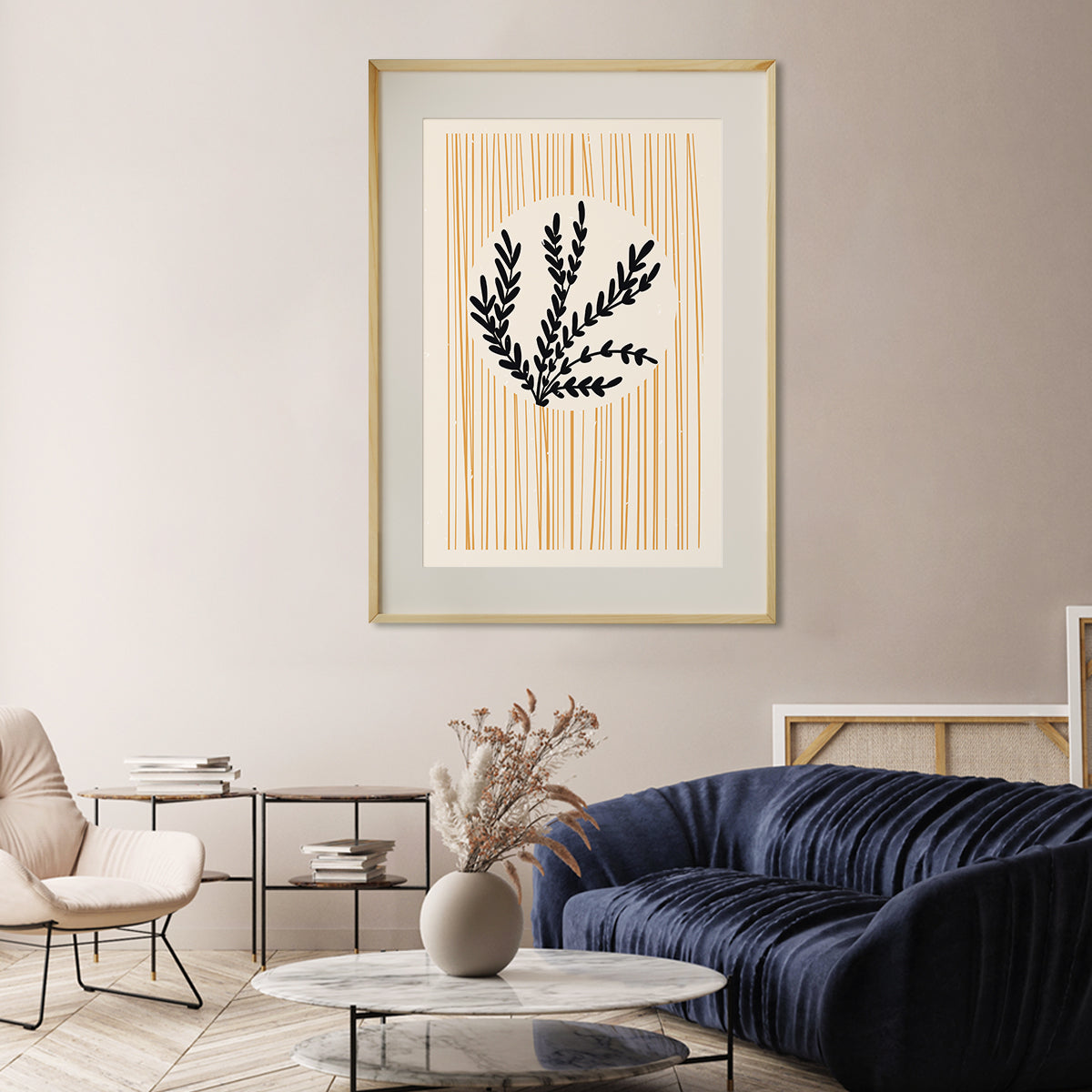 Minimalist Vintage Plant Silhouette Living Rooms Posters Wall Art Prints-Vertical Posters NOT FRAMED-CetArt-8″x10″ inches-CetArt