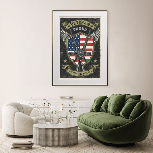 Veteran Proud American Motivational Quotes Posters-Vertical Posters NOT FRAMED-CetArt-8″x10″ inches-CetArt