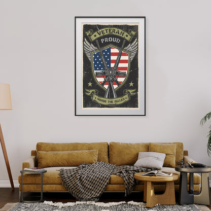 Veteran Proud American Motivational Quotes Posters-Vertical Posters NOT FRAMED-CetArt-8″x10″ inches-CetArt