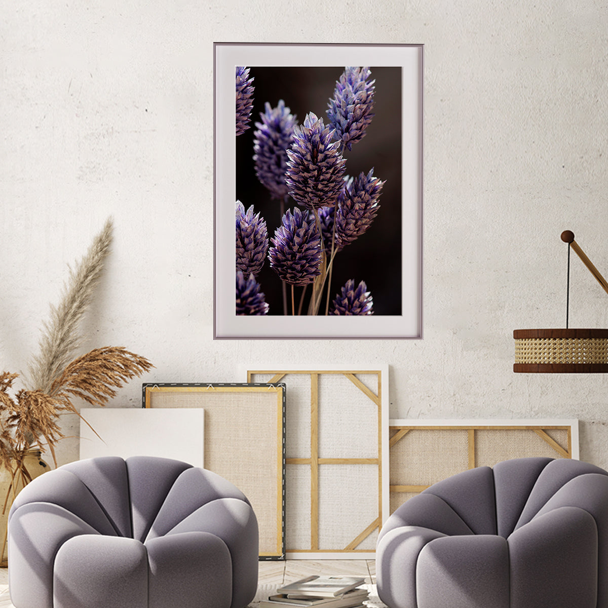 Purple Grass Flowers Poster Famous Modern Art Prints-Vertical Posters NOT FRAMED-CetArt-8″x10″ inches-CetArt