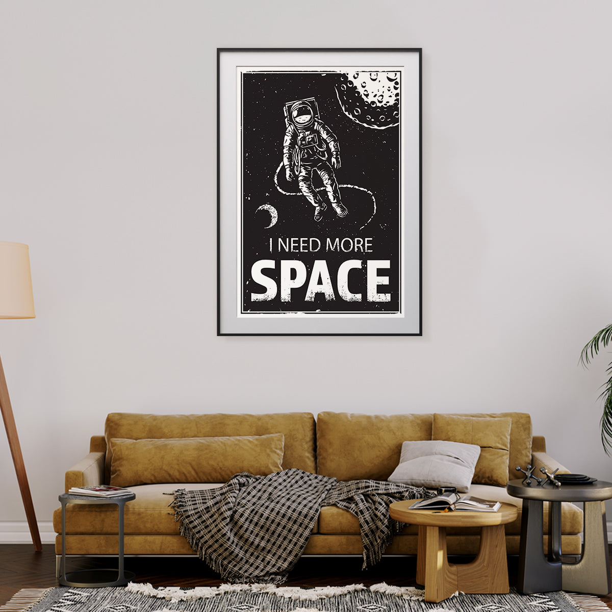 Quote Poster I Need More Space Modern Art Poster Print in Black And White-Vertical Posters NOT FRAMED-CetArt-8″x10″ inches-CetArt