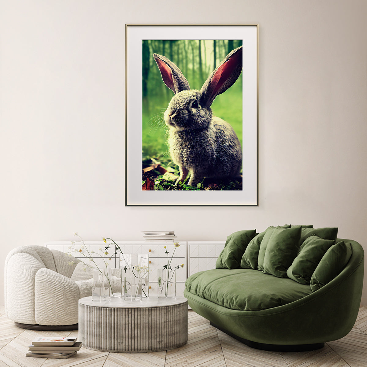 Cute Rabbit Poster Decorations For Home-Vertical Posters NOT FRAMED-CetArt-8″x10″ inches-CetArt