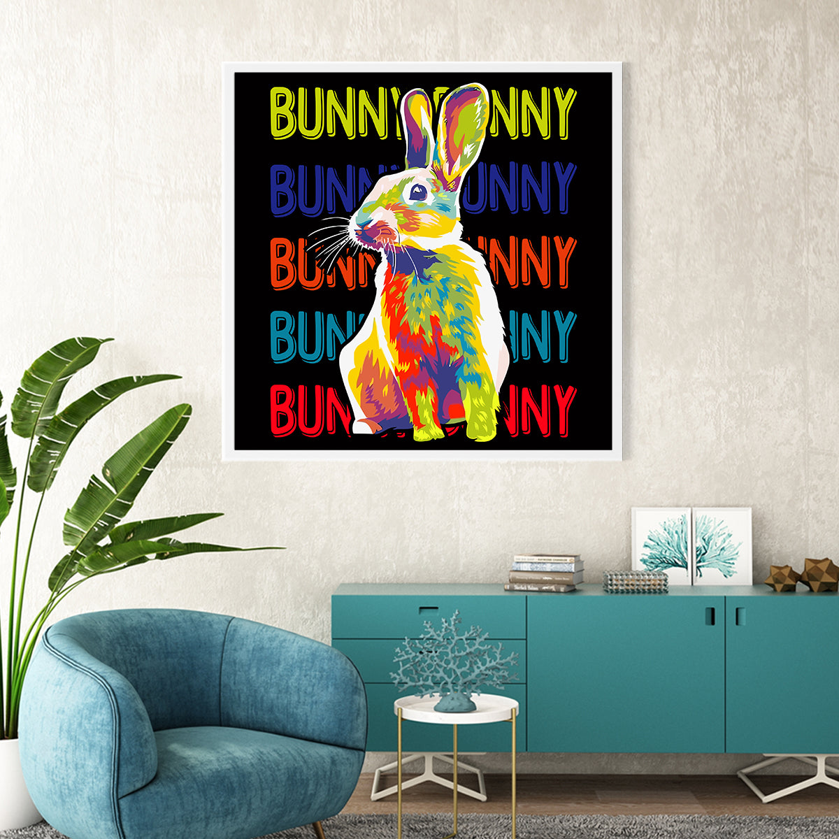 Creative Bunny Poster For Home Decor-Square Posters NOT FRAMED-CetArt-8″x8″ inches-CetArt