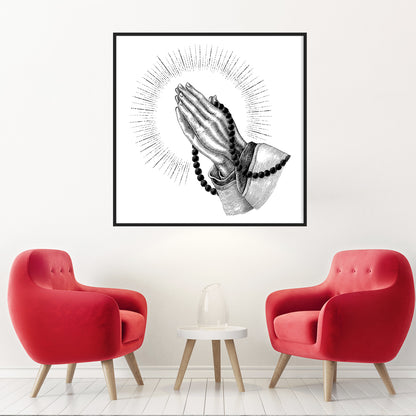 Praying Hand Posters Art Prints For Your Wall-Square Posters NOT FRAMED-CetArt-8″x8″ inches-CetArt