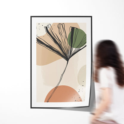 Abstract Green Leaves Line Art Posters For Living Room Wall-Vertical Posters NOT FRAMED-CetArt-8″x10″ inches-CetArt