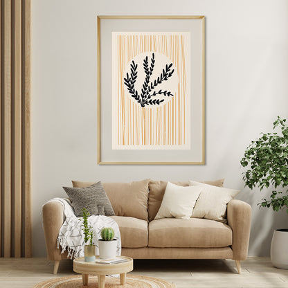 Minimalist Vintage Plant Silhouette Living Rooms Posters Wall Art Prints-Vertical Posters NOT FRAMED-CetArt-8″x10″ inches-CetArt