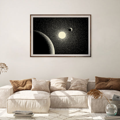 Space Landscape Planet Retro Posters Wall Art-Horizontal Posters NOT FRAMED-CetArt-10″x8″ inches-CetArt