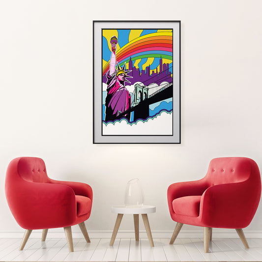 Psychedelic Multicolor New York Pop Art Posters For Home Decor-Vertical Posters NOT FRAMED-CetArt-8″x10″ inches-CetArt