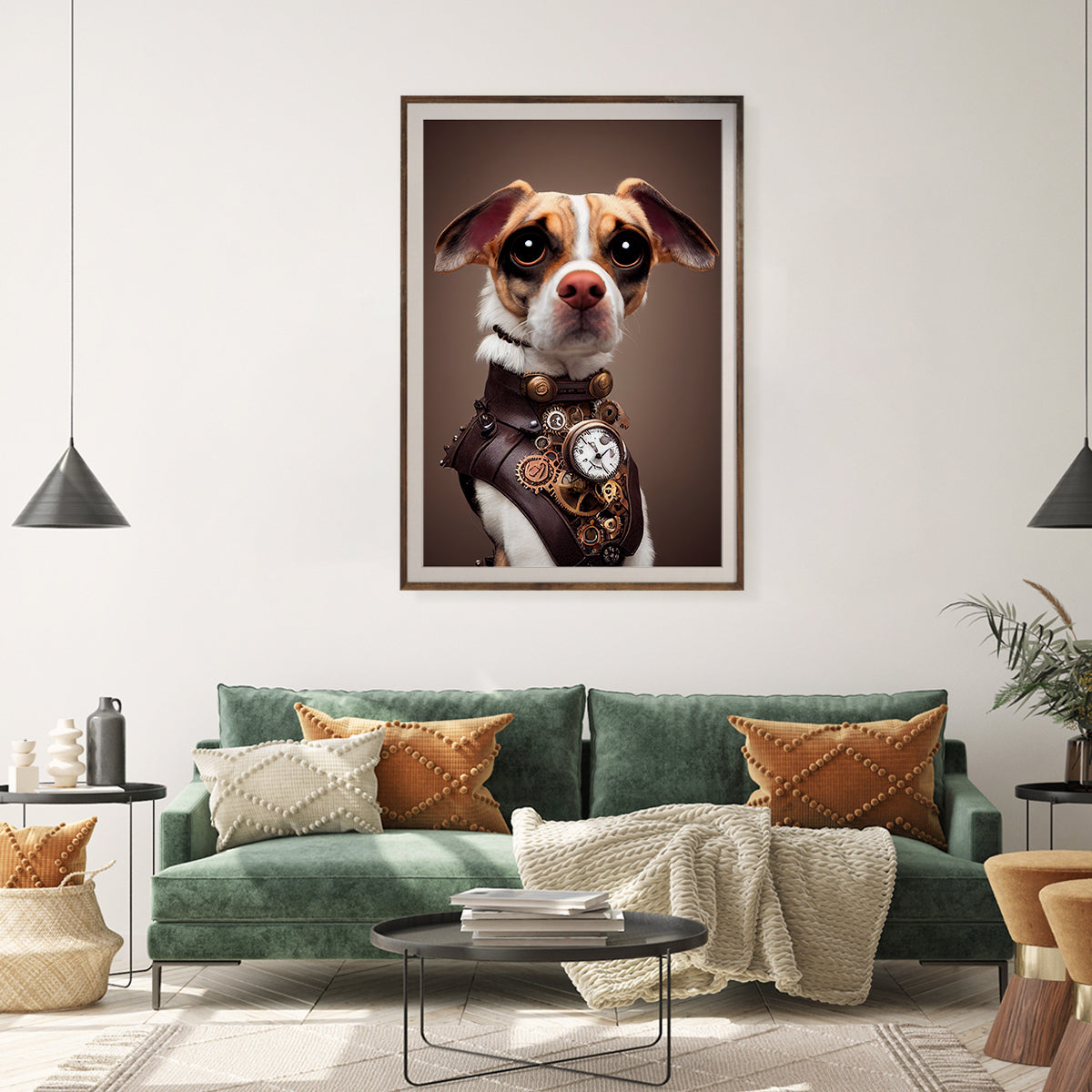 Steampunk Dog Modern Art Posters Prints-Vertical Posters NOT FRAMED-CetArt-8″x10″ inches-CetArt