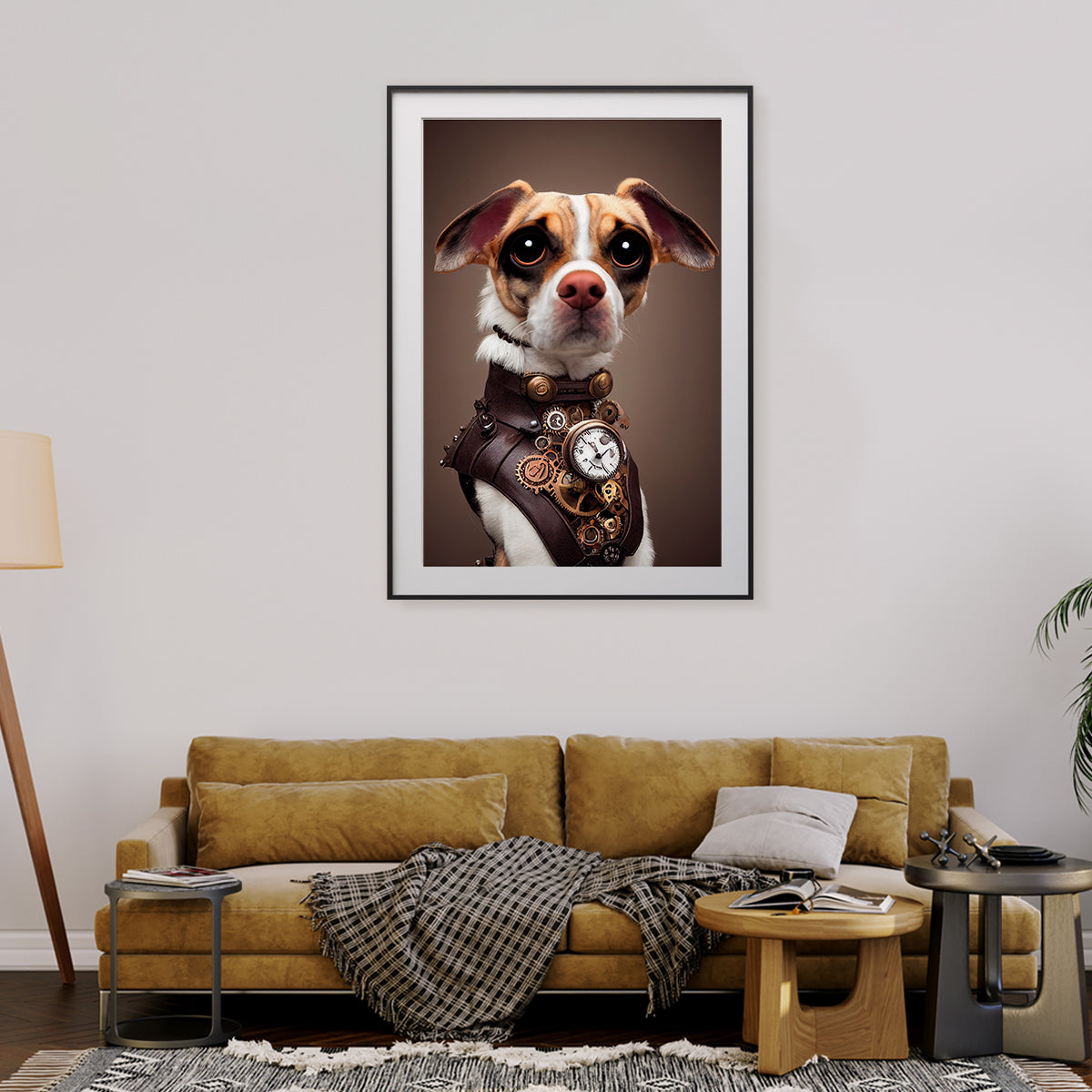 Steampunk Dog Modern Art Posters Prints-Vertical Posters NOT FRAMED-CetArt-8″x10″ inches-CetArt