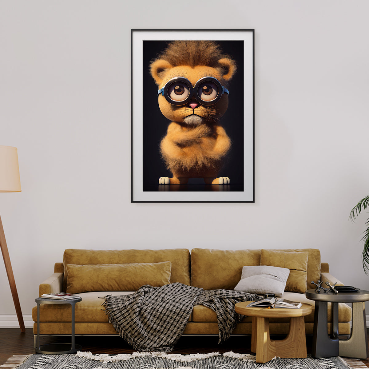 Cute Lion Posters Art Print Steampunk Style-Vertical Posters NOT FRAMED-CetArt-8″x10″ inches-CetArt