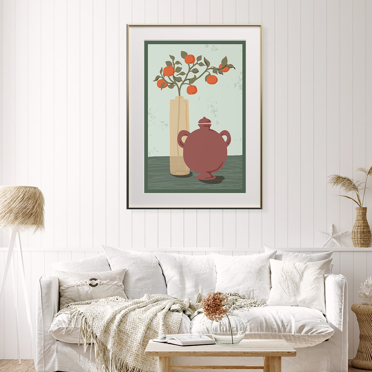 Branch of Oranges Still Life Poster Home Decor-Vertical Posters NOT FRAMED-CetArt-8″x10″ inches-CetArt