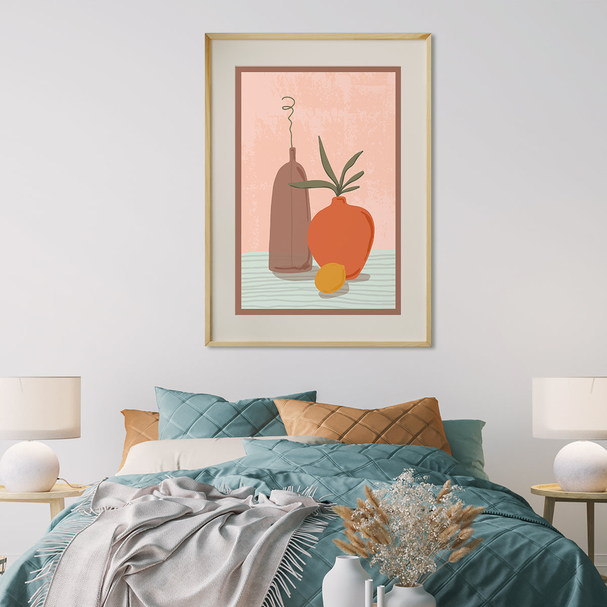 Still Life With Lemon And Plant Prints Wall Art-Vertical Posters NOT FRAMED-CetArt-8″x10″ inches-CetArt