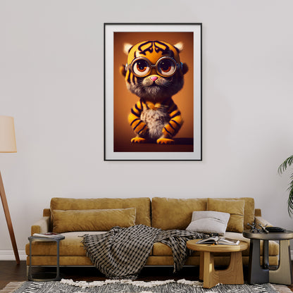 Cute Tiger Posters Wall Art Steampunk Style-Vertical Posters NOT FRAMED-CetArt-8″x10″ inches-CetArt