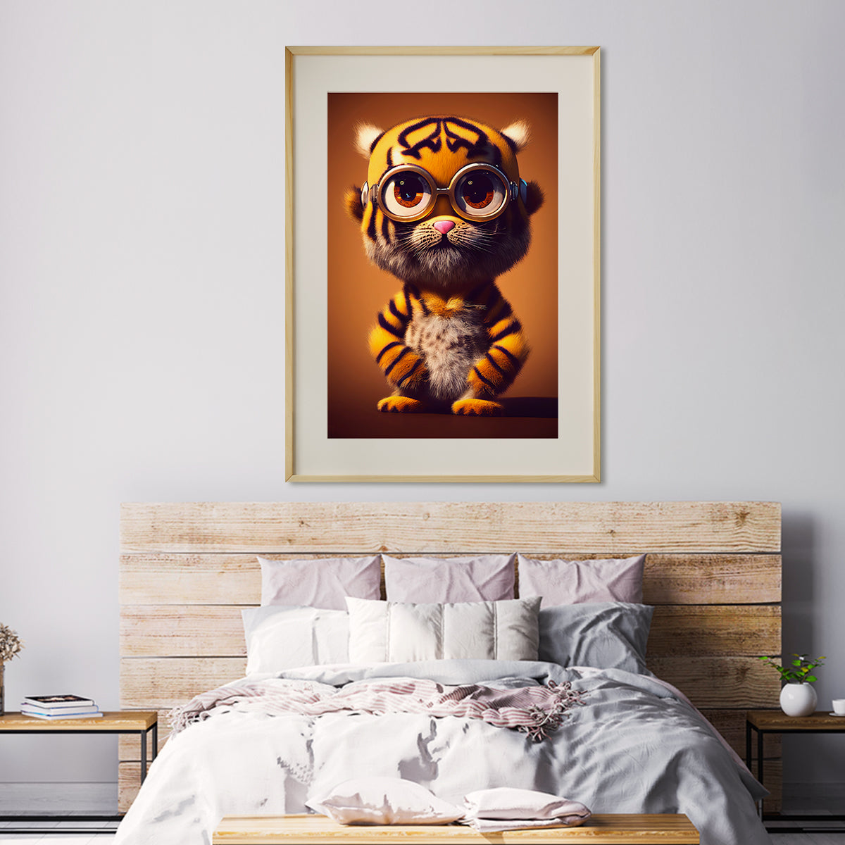 Cute Tiger Posters Wall Art Steampunk Style-Vertical Posters NOT FRAMED-CetArt-8″x10″ inches-CetArt