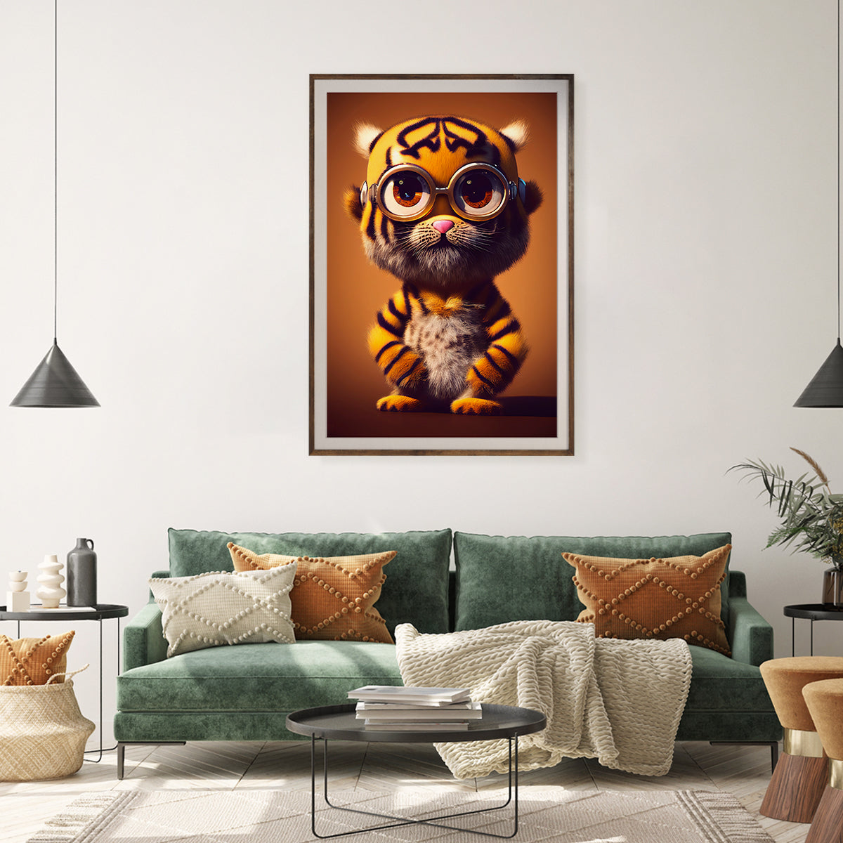 Cute Tiger Posters Wall Art Steampunk Style-Vertical Posters NOT FRAMED-CetArt-8″x10″ inches-CetArt