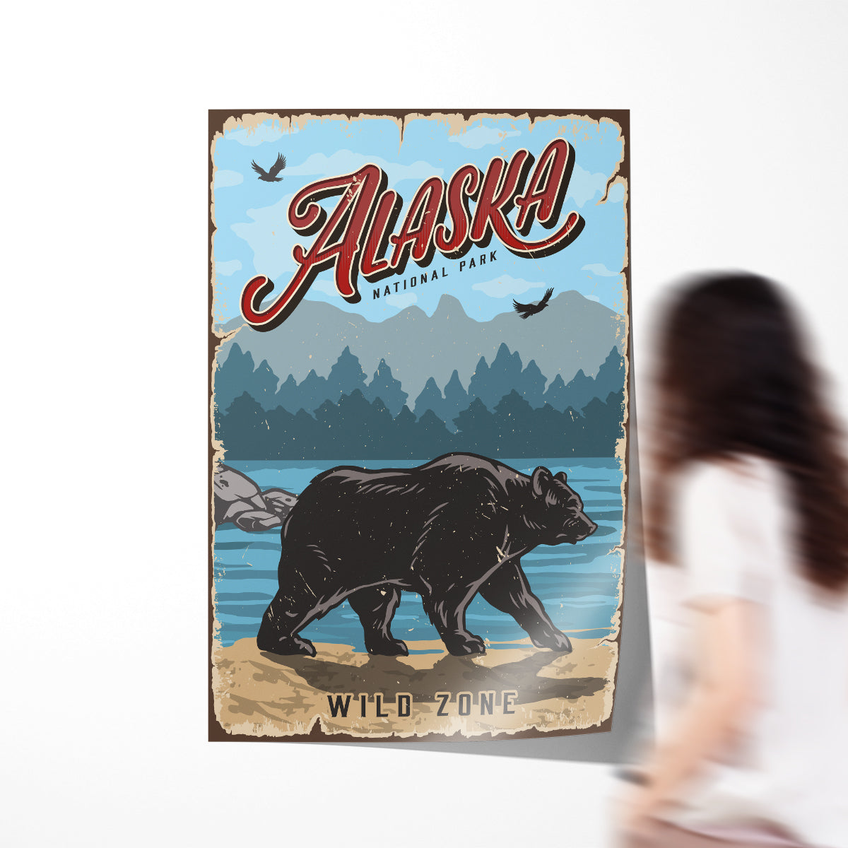 Alaska Bear Travel Poster Decorations Ideas-Vertical Posters NOT FRAMED-CetArt-8″x10″ inches-CetArt