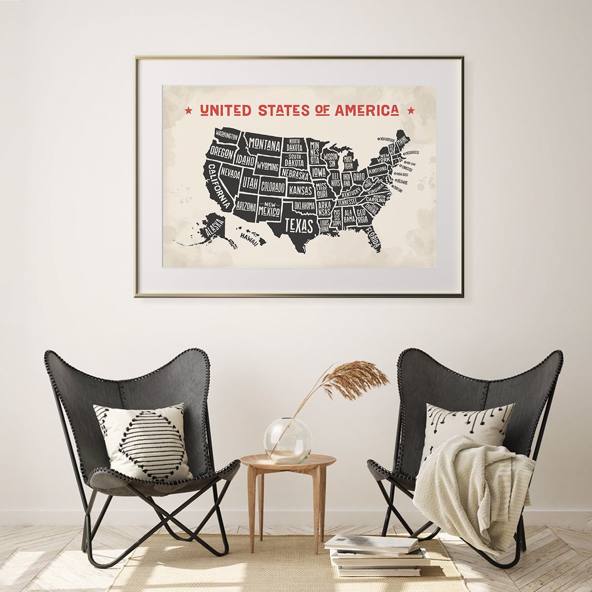 Map of United States of America Posters For Room-Horizontal Posters NOT FRAMED-CetArt-10″x8″ inches-CetArt