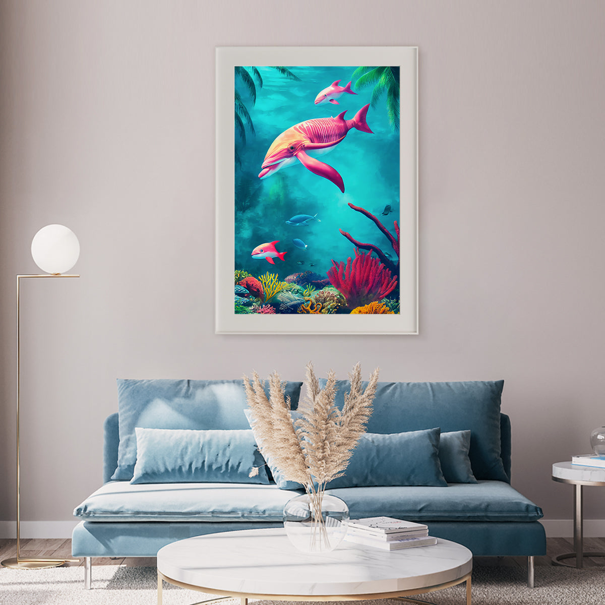 Underwater World with Dolphins Posters In Decor-Vertical Posters NOT FRAMED-CetArt-8″x10″ inches-CetArt